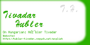 tivadar hubler business card